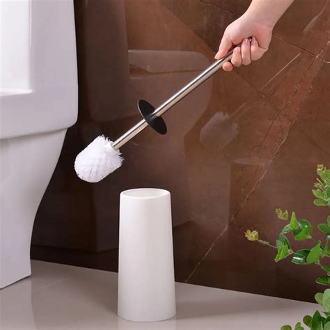 stainless toilet bowl brush|flat scrubby toilet brushes.